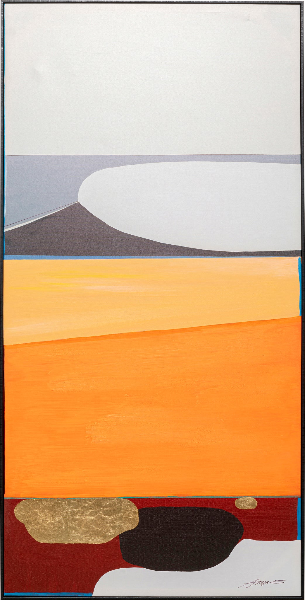 Gerahmtes Bild Abstract Shapes Orange 73x143cm