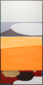 Gerahmtes Bild Abstract Shapes Orange 73x143cm