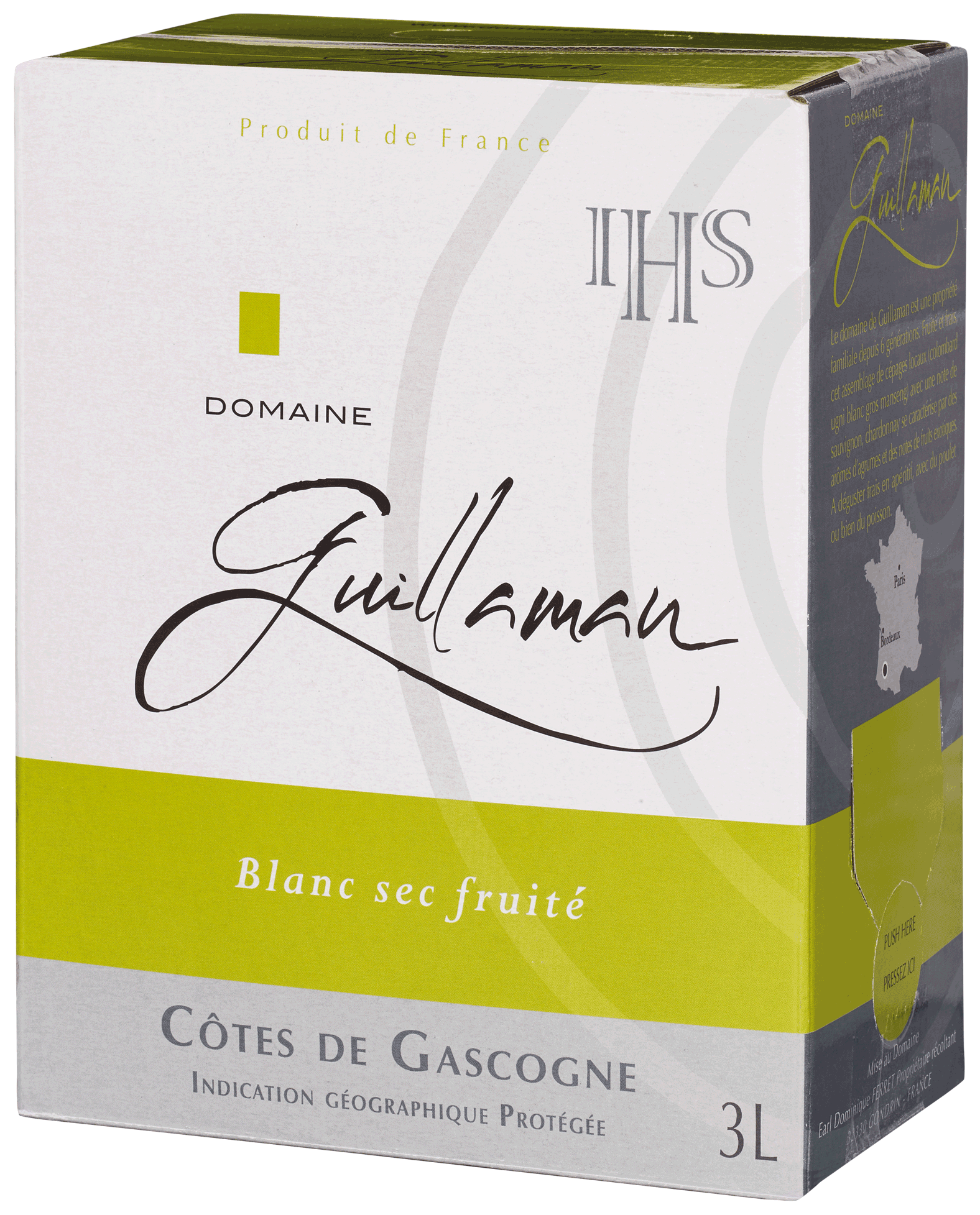 Bag-in-Box COL Ugni Blanc 3,0 l Guillaman