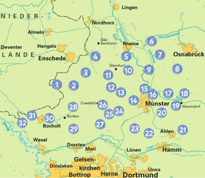 Münsterland RadLandLust, 32 Lieblingstouren, E-Bike-geeignet mit Knotenpunkten und Wohnmobilstellplätze - Bild 2