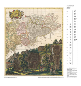 DUMONT - Geographisch-Kartographischer Kalender 2025 Wandkalender, 45x48cm, Kalender mit historischen Landkarten, zwölf Kalenderblätter präsentieren Schätze der Kartogrophie, fundierte Erläuterungen - Bild 3