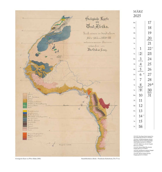 DUMONT - Geographisch-Kartographischer Kalender 2025 Wandkalender, 45x48cm, Kalender mit historischen Landkarten, zwölf Kalenderblätter präsentieren Schätze der Kartogrophie, fundierte Erläuterungen - Bild 4