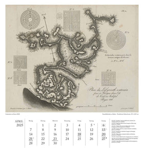 DUMONT - Geographisch-Kartographischer Kalender 2025 Wandkalender, 45x48cm, Kalender mit historischen Landkarten, zwölf Kalenderblätter präsentieren Schätze der Kartogrophie, fundierte Erläuterungen - Bild 5