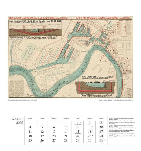 DUMONT - Geographisch-Kartographischer Kalender 2025 Wandkalender, 45x48cm, Kalender mit historischen Landkarten, zwölf Kalenderblätter präsentieren Schätze der Kartogrophie, fundierte Erläuterungen - Bild 9