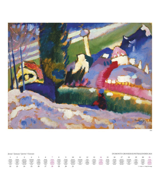 DUMONT - DUMONTS Großer Kunstkalender 2025 Wandkalender, 45x48cm, Kalender mit großen Gemälden berühmter Künstler, Reproduktion von höchster Qualität, mit Erläuterungen zu Künstlern und Gemälden - Bild 2