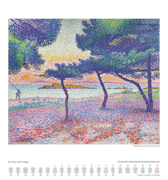 DUMONT - DUMONTS Großer Kunstkalender 2025 Wandkalender, 45x48cm, Kalender mit großen Gemälden berühmter Künstler, Reproduktion von höchster Qualität, mit Erläuterungen zu Künstlern und Gemälden - Bild 8