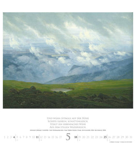 DUMONT - Caspar David Friedrich 2025 Wandkalender, 45x48cm, Kunstkalender mit ausgewählten Werken vom Landschaftsmaler, mit Zitaten aus der deutschen Romantik, einmalige Bildkompositionen - Bild 6