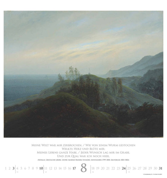 DUMONT - Caspar David Friedrich 2025 Wandkalender, 45x48cm, Kunstkalender mit ausgewählten Werken vom Landschaftsmaler, mit Zitaten aus der deutschen Romantik, einmalige Bildkompositionen - Bild 9