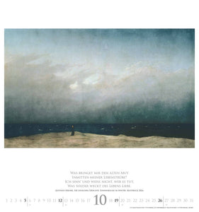 DUMONT - Caspar David Friedrich 2025 Wandkalender, 45x48cm, Kunstkalender mit ausgewählten Werken vom Landschaftsmaler, mit Zitaten aus der deutschen Romantik, einmalige Bildkompositionen - Bild 11