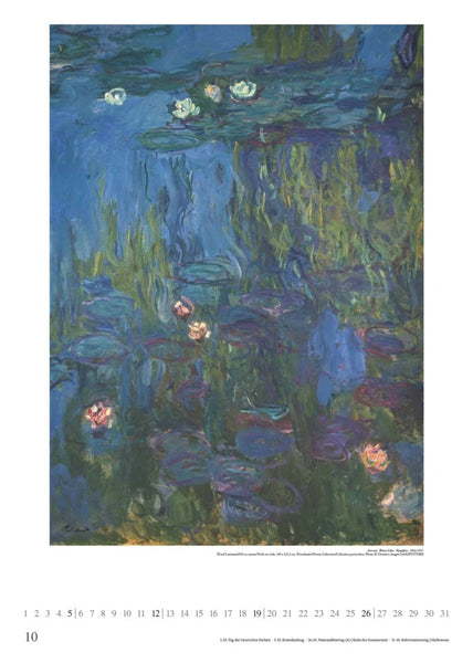 DUMONT - Claude Monet 2025 Wandkalender, 50x70cm, Posterkalender mit Gemälden des stilprägenden Mitbegründers des Impressionismus, unzählige Facetten des Lichtes und Stimmungsvolle Augenblicke - Bild 11