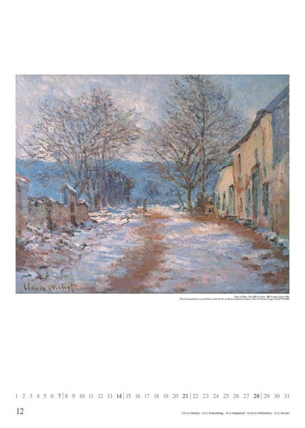 DUMONT - Claude Monet 2025 Wandkalender, 50x70cm, Posterkalender mit Gemälden des stilprägenden Mitbegründers des Impressionismus, unzählige Facetten des Lichtes und Stimmungsvolle Augenblicke - Bild 13