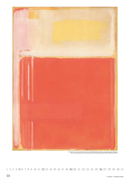 DUMONT - Mark Rothko 2025 Wandkalender, 50x70cm, Posterkalender mit Bildern vom Künstler Mark Rothko, intensive Farbkraft ausgewählter Bilder - Bild 2