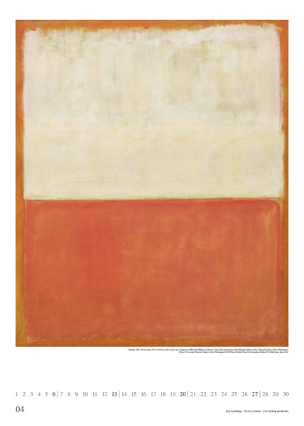 DUMONT - Mark Rothko 2025 Wandkalender, 50x70cm, Posterkalender mit Bildern vom Künstler Mark Rothko, intensive Farbkraft ausgewählter Bilder - Bild 5