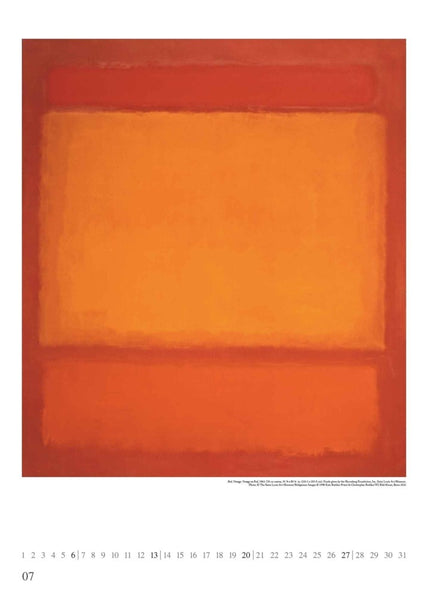 DUMONT - Mark Rothko 2025 Wandkalender, 50x70cm, Posterkalender mit Bildern vom Künstler Mark Rothko, intensive Farbkraft ausgewählter Bilder - Bild 8