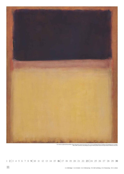 DUMONT - Mark Rothko 2025 Wandkalender, 50x70cm, Posterkalender mit Bildern vom Künstler Mark Rothko, intensive Farbkraft ausgewählter Bilder - Bild 13