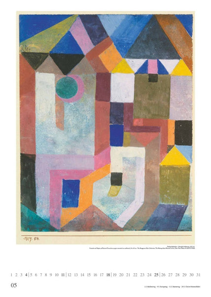 DUMONT - Paul Klee 2025 Kunst-Kalender, 50x70cm, Posterkalender mit Werken von Paul Klee, eindrucksvolle Farbkombinationen, internationales Kalendarium - Bild 6