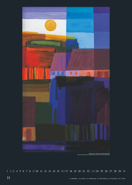 DUMONT - Ton Schulten 2025 Wandkalender, 50x70cm, Posterkalender mit leuchtenden Landschaftsmosaiken von Ton Schulten, Kalender mit zwölf ausgewählten Malereien - Bild 13