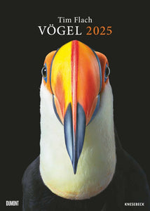 DUMONT - Tim Flach: Vögel 2025, 50x70cm, Posterkalender mit diversen Vogelarten in faszinierenden Nahaufnahmen, fotografiert von einem der weltbesten Tierfotografen Tim Flach, deutsches Kalendarium - Bild 1