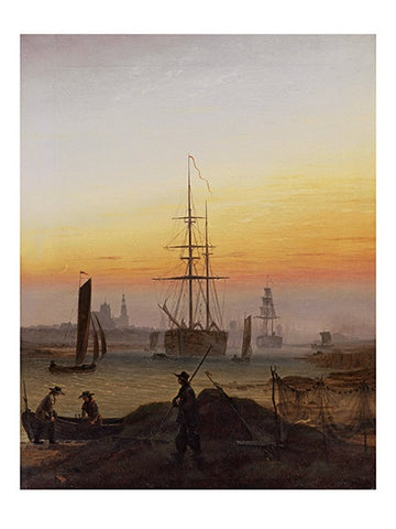 Caspar David Friedrich: Der Greifswalder Hafen, um 1818-1820