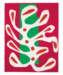 HENRI MATISSE: Weisse Alge auf rotem und grünem Grund, 1947