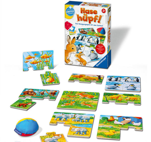 Ravensburger 24735 - Hase hüpf! - Bewegungsspiel für die Kleinen - Spiel für Kinder ab 2 Jahren, Spielend erstes Lernen für 1-4 Spieler - Bild 2