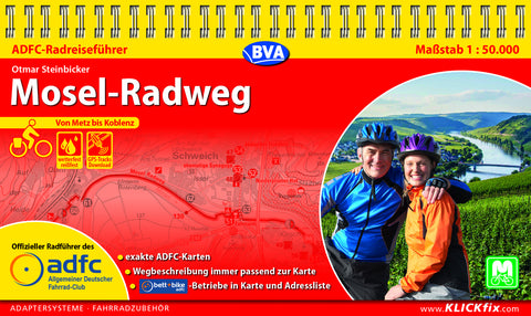 ADFC-Radreiseführer Mosel-Radweg 1:50.000 praktische Spiralbindung, reiß- und wetterfest, GPS-Tracks Download - Bild 1